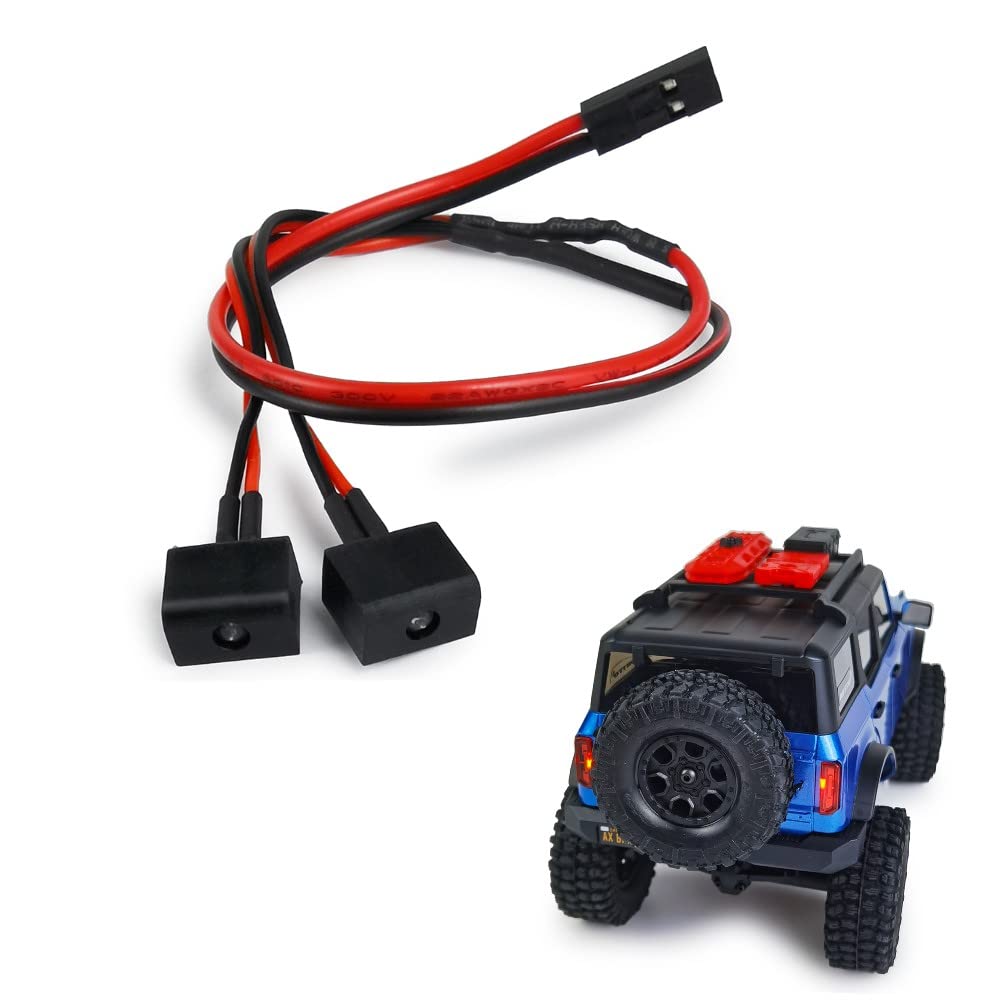 ZuoLan 1/24th RC Taillight Red LED Rear Lights Lamp Upgrade for 1:24 Axial SCX24 AXI00006 RC Truck Car