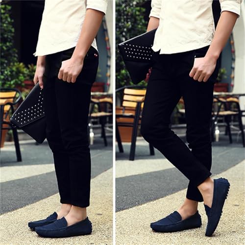 Image of PPXID Men's Dress Loafers Slip On Casual Shoes Lightweight Soft Penny Loafers Suede Driving Boat Shoes Moccasins