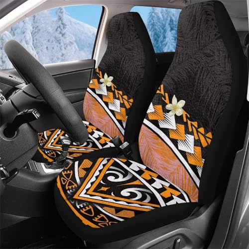 Housses de siège de voiture avant universelles 52x138cm motif tribal polynésien