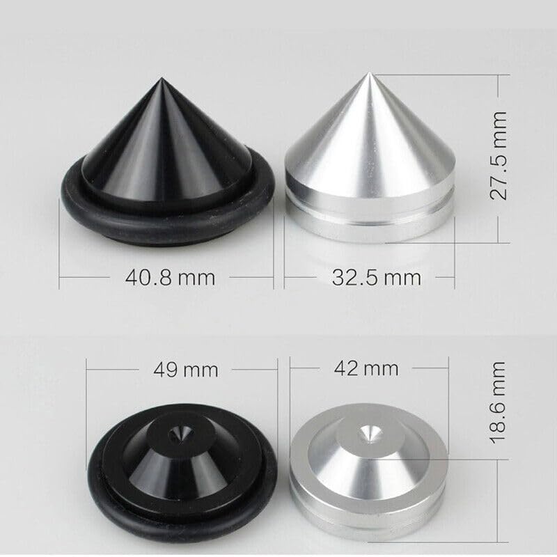 4pcs 33mm Aluminium Alloy Speaker Spike Base Pad Amplifier Isolation Stand Feet