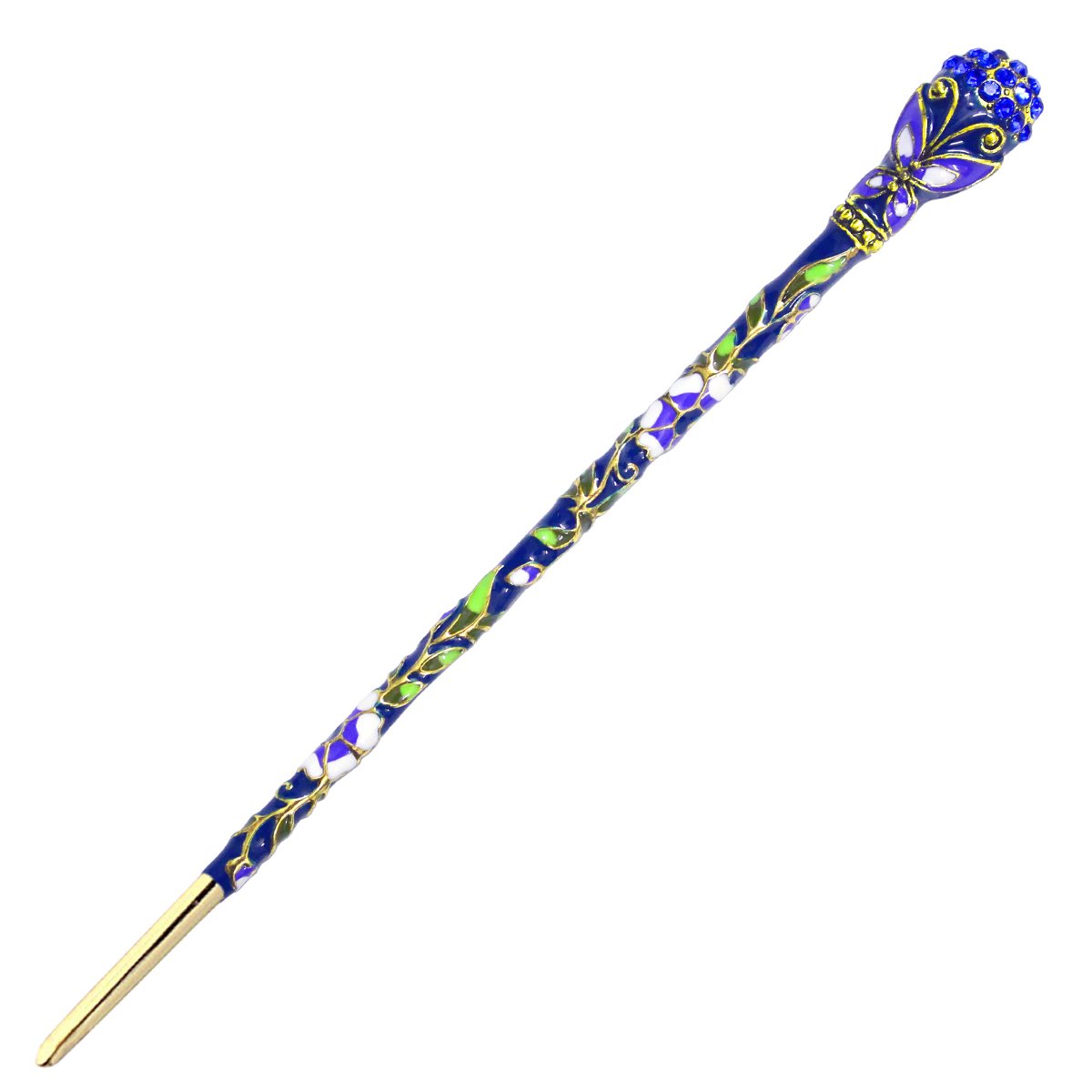 Fashion & Lifestyle 2 Count Hair Decor Chinese Traditional Style Hair Sticks Shawl Pins Picks Pics Forks for Women Girls Hair Updo Making Accessory 6 with Butterfly, Blue by Fashion & Lifestyle