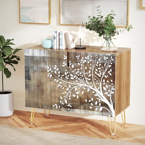 SIGNWIN-Sideboard-Buffet-Cabinet-Kitchen-Storage-Cabinet-with-2-Doors-Mid-Century-Tree-Silhouetten-Cupboard-Console-Table-for-Dining-Room-35-L-x-18-W-x-29-H SIGNWIN Sideboard Buffet Cabinet Kitchen Storage Cabinet with 2 Doors Mid Century Tree Silhouetten Cupboard Console Table for Dining Room 35 L x 18 W x 29 H