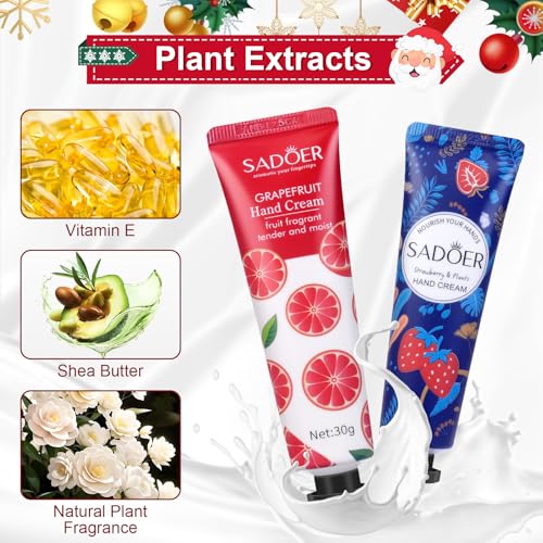 Mini Handcreme Set,15 Stück Geschenk für sie Valentinstag,Handpflege für Sehr Trockene Rissige Hände Reisegröße Feuchtigkeitscreme klein Pflegecreme Geschenkset für Frauen Männer Geburtstag – Bild 4