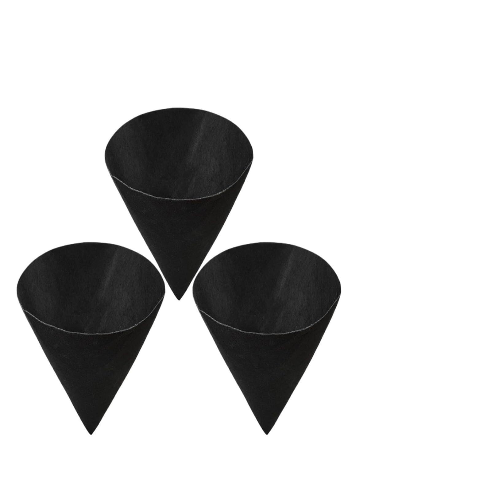Xiovgriokk Black Conical Hanging Basket Liner – Outdoor Planter/Felt Flower Insert(16 * 16Inch)