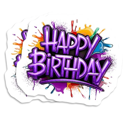 Imanes Decorativos Happy Birthday 5 Pulgadas Pack x2 miniatura 1