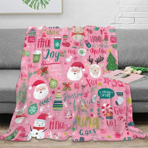 Plaid Noël microfibre toutes saisons grand format couverture lavable - 2