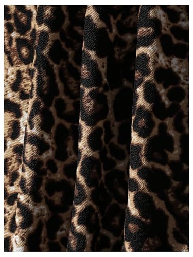 Floerns Women's Leopard Print Sleeveless Tube Top Club Dress Split Bodycon Mini Dress4