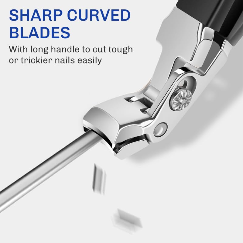 Image of Clipmaster Pro Nail Clippers,2025 New Nail Clipper, Clipmaster Pro Toenail Clippers, Large Angled Head Toenail Clippers with Wide Opening, for Seniors Thick Toenails (1 Set)