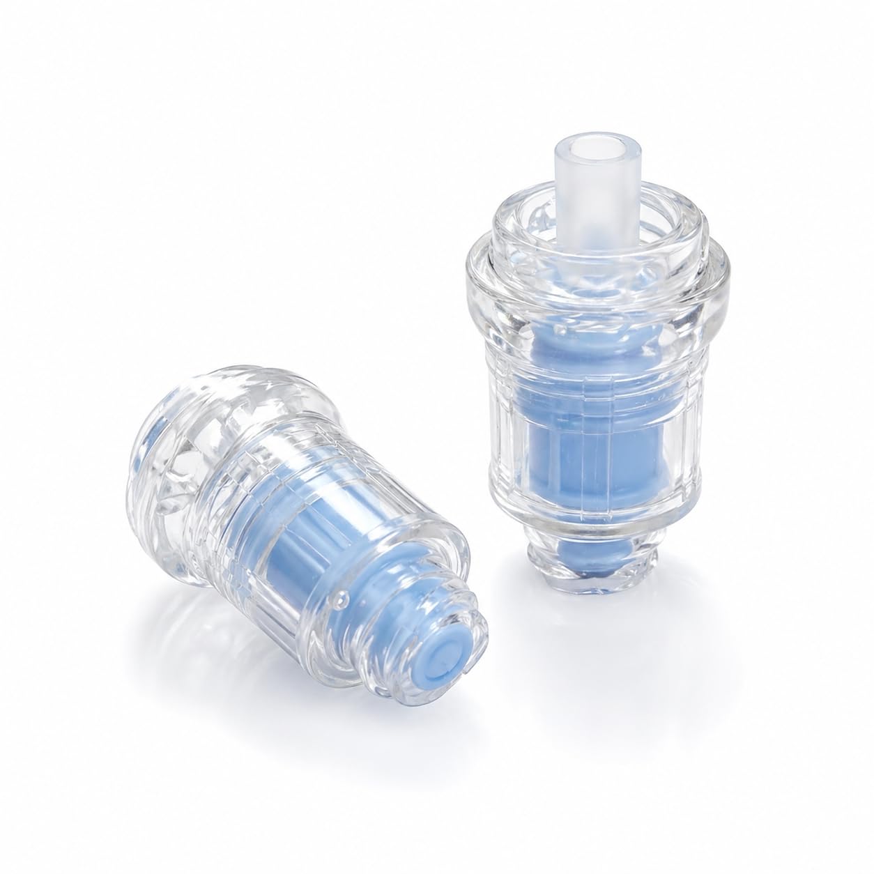 50PCS Needleless Luer Lock Connector, Individually Wrapped Extension Set Fittings, Transparent Connector for Compatible Tubing, Lab Training and Fluid Transfer