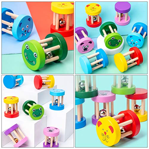 TOYANDONA 2 stks Baby Rammelaar Bell Houten Baby Hand Jingle Bells Speelgoed Montessori Rammelaar Rolling Speelgoed… - Image 8