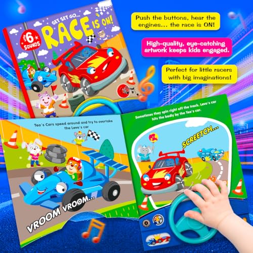 Image of My First Car Racing Sound Book | Interactive Musical Board Book for Toddlers | Vehicle Sounds and Early Learning Fun
