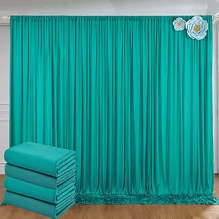 10ft x 10ft Wrinkle Free Black Backdrop Curtains for Parties, Polyester Photo Backdrop Drapes 2 Panels 5x10ft Photography for Wedding Birthday Backdrop Background