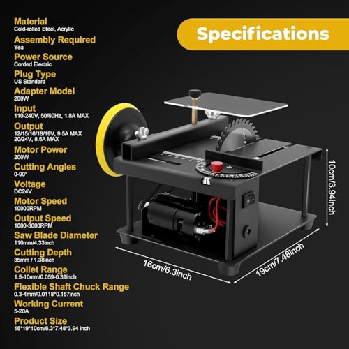 MXBAOHENG 200W Mini Table Saw