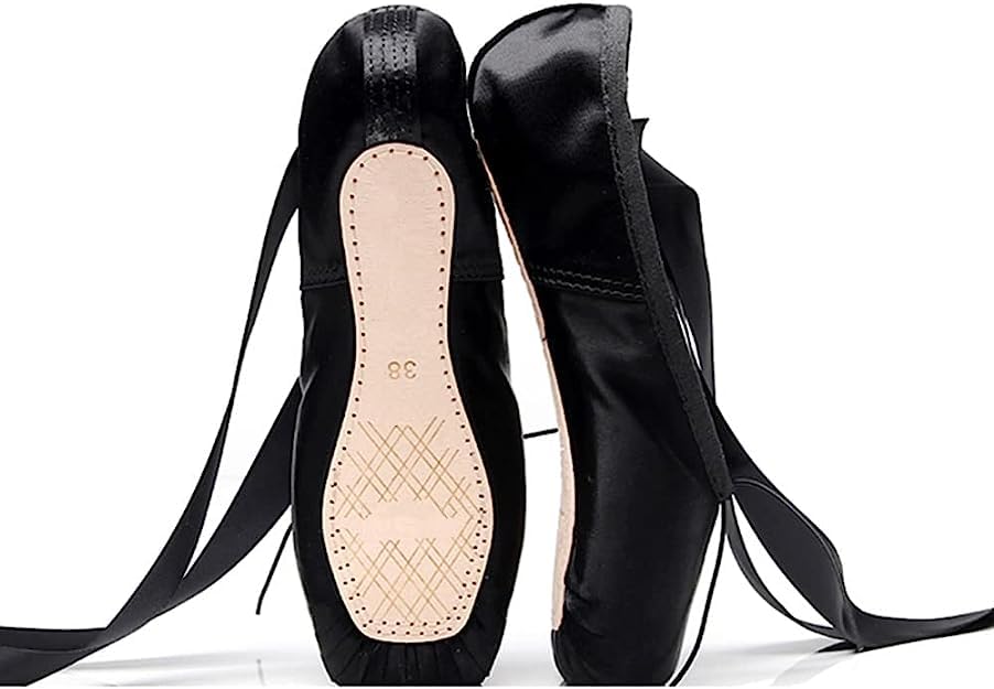 Ballet Spitzenschuhe für Damen und Mädchen,Schnürung zum Schutz von Satin Tanzschuhen Ballettschuhe Ballettschläppchen