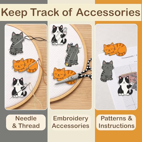 Image of Kraftex Magnetic Needle Minder. Needleminder for Embroidery & Sewing. Cute Needlepoint Accessories. Magnetic Needle Holder for Cross Stitch. Cute Magnet Pin Gift