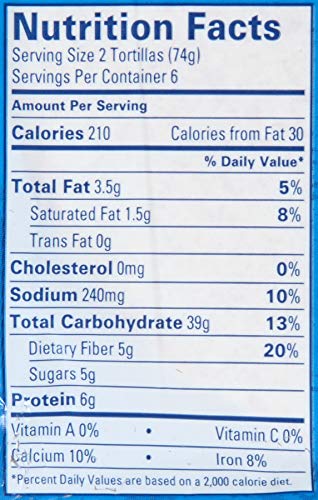 Ortega Tortillas, Whole Wheat, 6 Inch, 12 Count (Pack of 12)