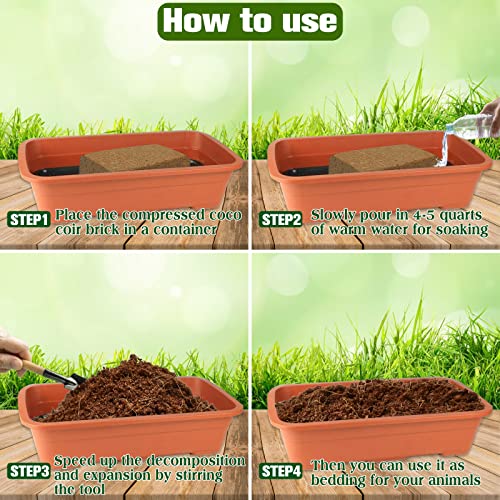 Zeedix 2Pcs Compressed Coconut Fiber Substrate, 100% Organic Coco Coir Fiber Brick Substrate Fluffy Bearded Dragon Tortoise Snake Terrarium Substrate Loose Natural Husk Terrarium Bedding thumb #3