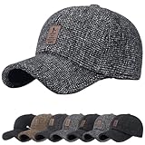 Gorra Hombre Curved Brim Cap de béisbol Protector Con hebilla trasera ajustable Forro Banda Gorra cálido Trampero piloto Sombreros Kent Visera esquí Caza Winter Cadet Trapper