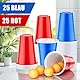 Urtioty Bierpong Becher Set, Beer Pong Becher Enthält 50 Becher und 12 Tischtennisbälle, 500ML Beerpongbecher Partybecher für Party Trinkspiele Weihnachten Camping Geburtstag Hochzeit