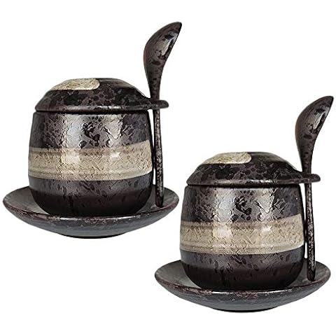 MASSJOY Japanese Stoneware Egg Custard Cooker Set Cover