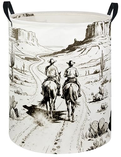 Image of Baby Laundry Hamper kids laundry Basket Waterproof Laundry Bag for Bedroom Clothes Organizer Room Decor(Cowboy)