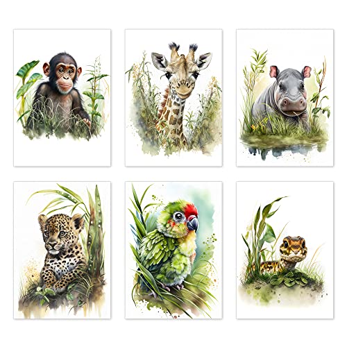 beo® 6er set texas be743 dschungel print mit vogel... Dschungel Bilder Kinderzimmer – Die 15 besten Produkte im Vergleich ...