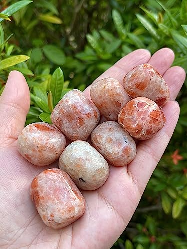 Image of GAF TREASURES 1 /2 LB Sunstone Tumbled Stones, Polished Sunstone Gemstone, Sunstone Healing Crystals (Sunstone)