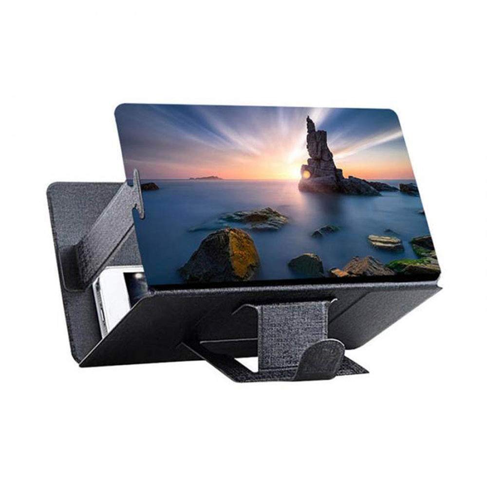 proiettore da tavolo per smartphone, Ingranditore video 3D HD per cellulare, supporto per proiettore, rosa