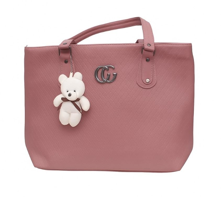 Women Beige PU Leather Handbag for Girls & Ladies-image-25