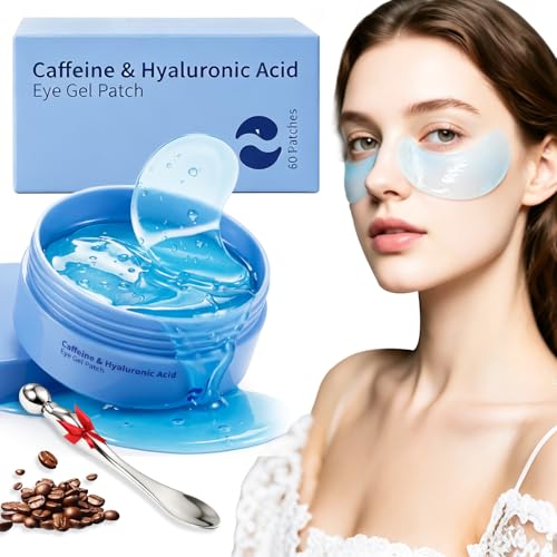 30 Pairs Eye Patches with Hyaluronic Acid Biodance Under Eye Gel Patches with a Stainless Steel Eye Massager for Dark Circles Puffiness Bags & Wrinkles