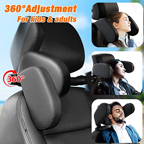 Image of Upgraded Car Headrest Pillow, Head Support Neck Pillows, Only Suitable for Car Seat Headrest with Poles, Roadpal Adjustable Sleeping Headrest for Kids Adults Travel
