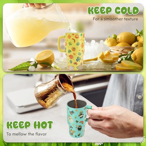 STFALI 6 Pcs St Patrick's Day Mini Shot Glasses, 3 oz Mini Shot Tumbler with Lid and Straw, Cute Stuff Funny Gifts for St Patrick's Day Decor - Image 6