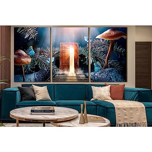 Toile Open Secret Door ZELLART pour sublimer le design du salon