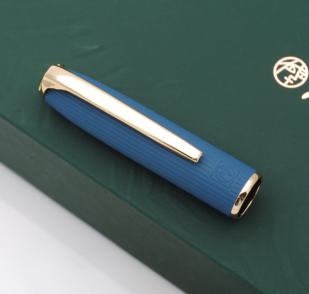 Picasso 916 Metal Fountain Pen, Natural Series Stripe Ink Pen with Ink Converter and Gift Case - Image 2