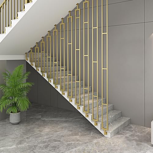 Rambarde d'escalier antidérapante dorée pour sécuriser les marches