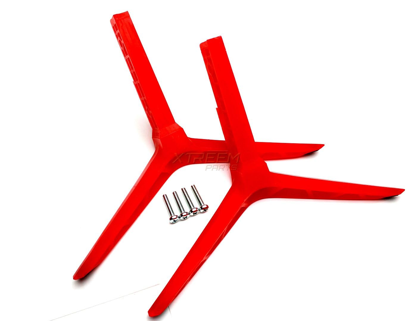 Complete Base Stand Legs with Screw Set Compatible with Vizio D40f-G9 V405-G9 V405-H19 (Firestorm Red)
