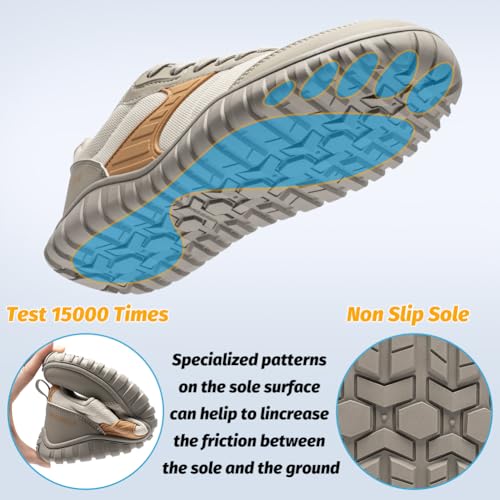 Image of HOBIBEAR Wide Barefoot Shoes for Womens Mens Minimalist Trail Running Hiking Sneakers Comfortable Lightweight
