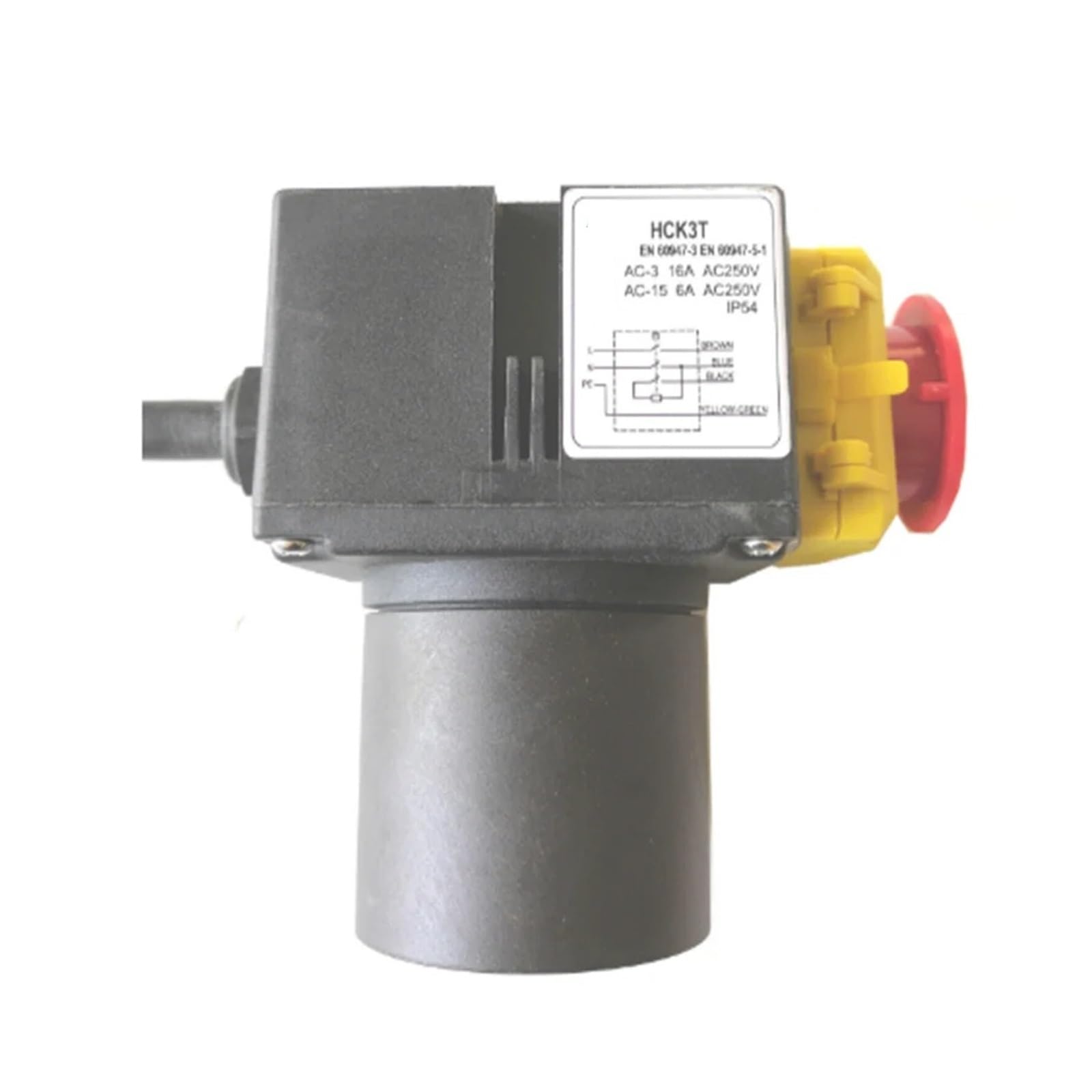 Emergency Stop Switch HCK3T 250V 16(13) A Industrial Wood Splitter Electromagnetic Pushbutton Switch Controls Switches