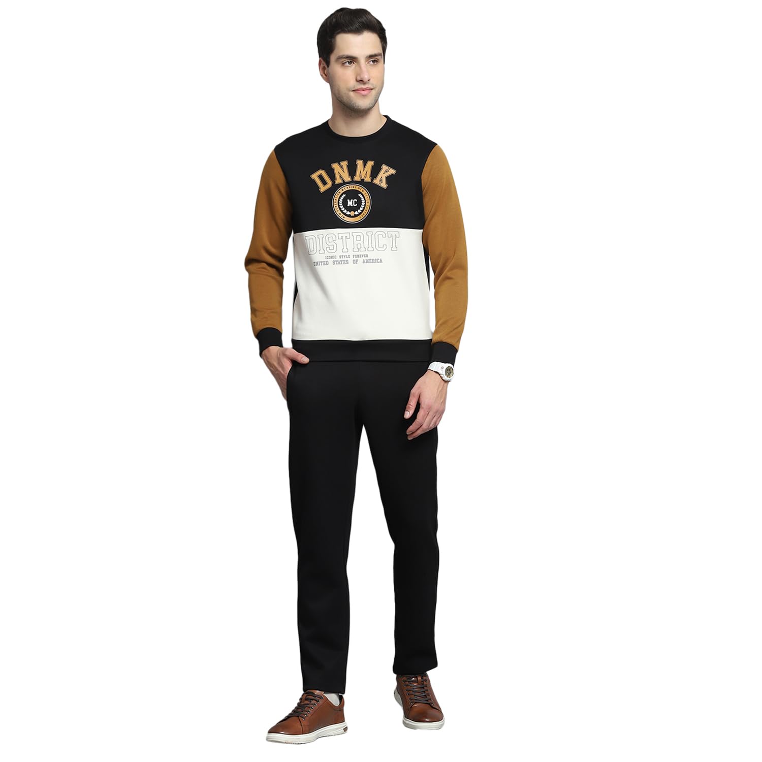 monte carlo Mens Printed Black Round Neck Full Sleeve Tracksuit 224066532-1-picture-41