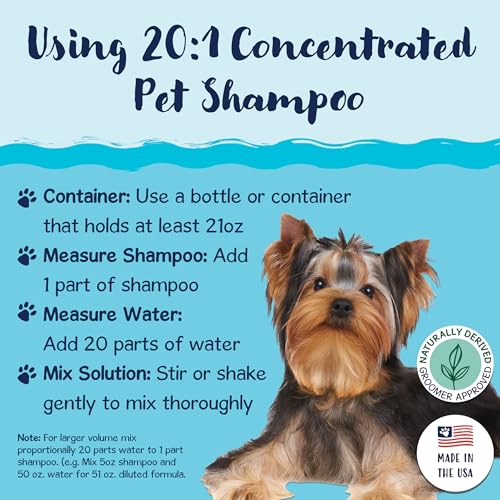 Image of Bobbi Panter Deodorizing Dog Shampoo Chamomile & Plant-Based Deodorizers - Degreasing Natural Formula for Strong Odors, Fresh Clean Scent, Tear-Free, 25:1 Concentrate, Made in USA, 13 oz