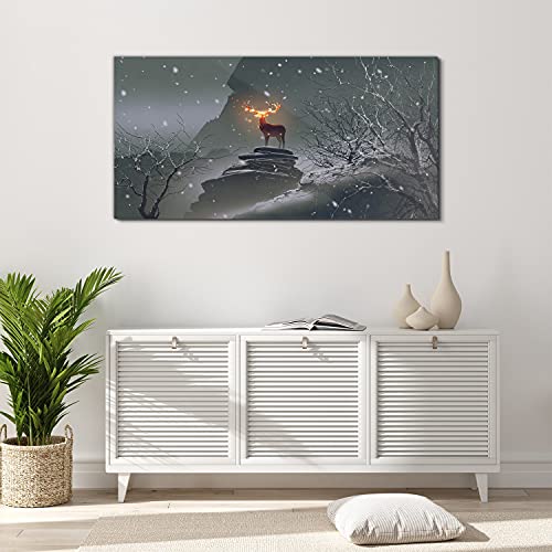 Photo acrylique 120x60cm grand format tableau plexiglas cerf décoration