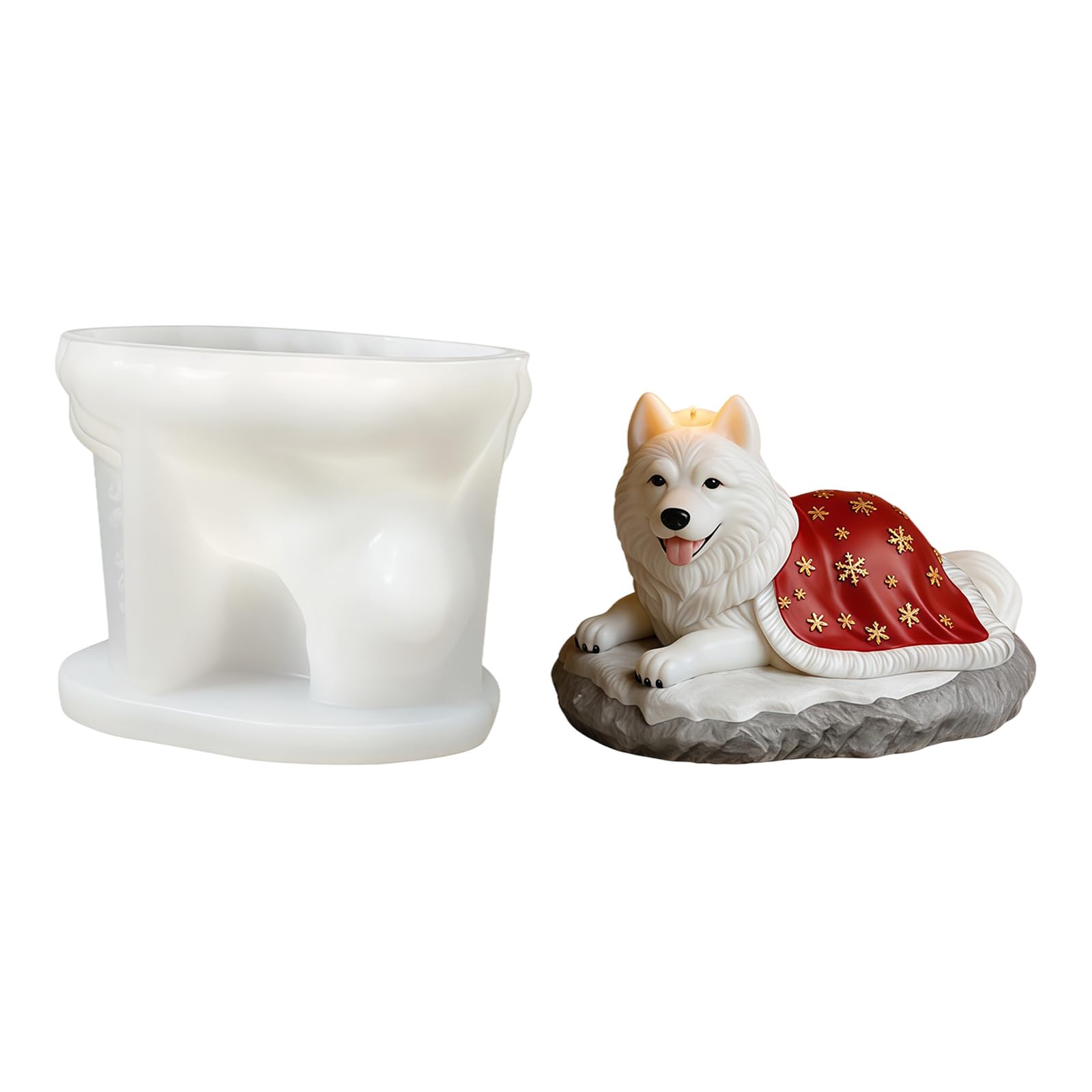 Msioytog Flexible Silicone Wolf Making for Soap Chocolate and Art Projects Wolf