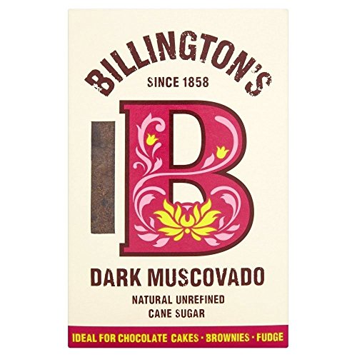 Billington Natural Unraffinierte Dunkel Muscovado Rohrzucker (500g) - Packung mit 6 Cover