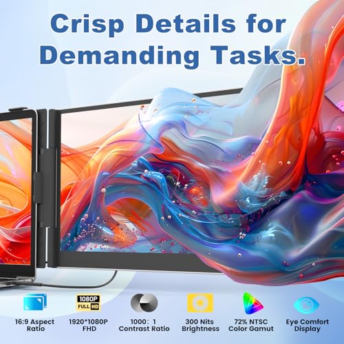 Image of Teamgee 14 inch Laptop Screen Extender, FHD 1080P Portable Monitor, Ultra-Thin & Lightweight Second Display for Travel, Work, and Gaming, Plug & Play for Mac /Windows /Android /Dex