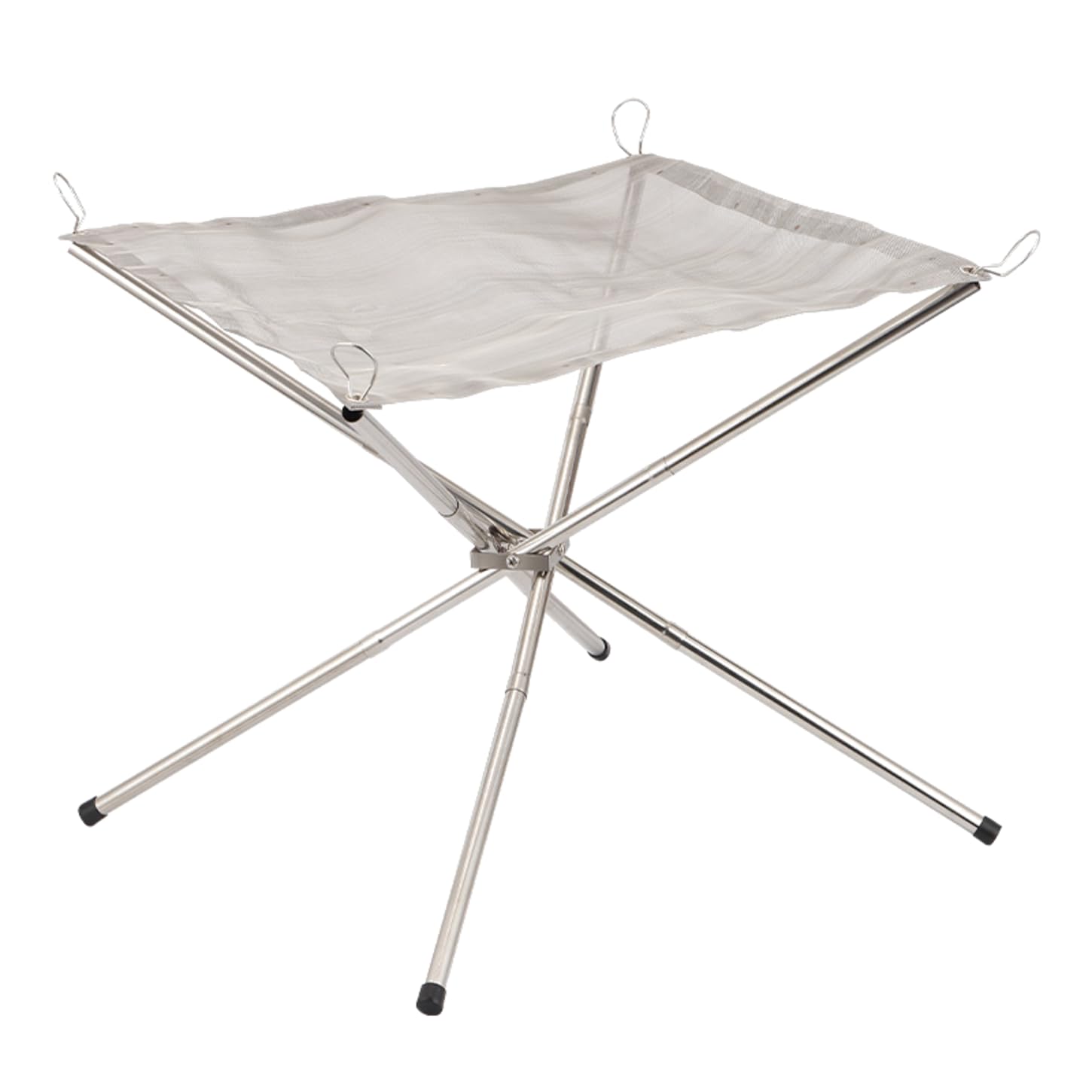Green Lion Portable Bonfire Stand, Anti Heating Stainless Steel Mesh, Leg Caps, Carrying Bag, Camping Friendly, Heavy Loading Capacity, Simple Installation, for Outdoor Camping, Backyard, and Patio