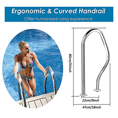 Main courante de piscine et rampe en inox pour spa et bains thermaux - 4