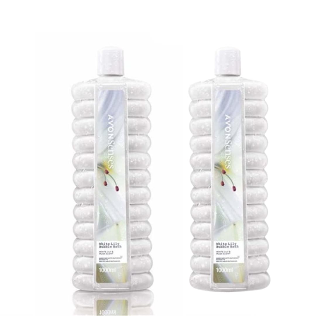 White Lily Bubble Bath,2 x 500ml,Infused with White Lily & Musk Natural extracts, Great Luxury Bubble Bath for Women,Enjoy a Relaxing Bath Soak