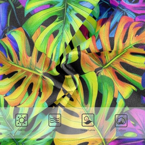 Joisal Toddler Girls Underwear 2t Cotton Little Girl Panties Florals Briefs Undies Kids Vibrant Monstera Leaves3