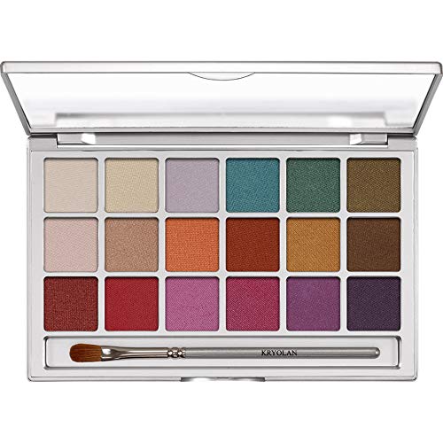 Kryolan Eye-Shadow-Palette VARITY mit 18 Farben (20g), V1