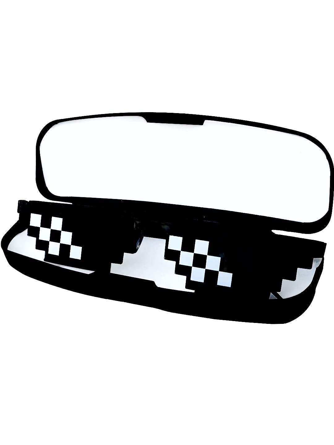 HYALUS Thug Life Deal With It Rimless Polycarbonate Rectangular Unisex Adult Sunglasses with Hard Case - Pack of 1